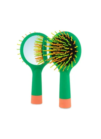 0m+ Plastic Detangler Hair Brush For Baby With Mirror On The Back 10732