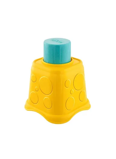 6-36m Recycled Plastic 2 In 1 5 Stacking Cups Eco Plus With 5 Colorful Shapes 9373.1 (L12 x W12 x H36)cm