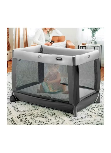 0m+ Fabric &amp; Mesh Lullaby Zip Playard For Baby 79754.33 (L114 x W79 x H117)cm