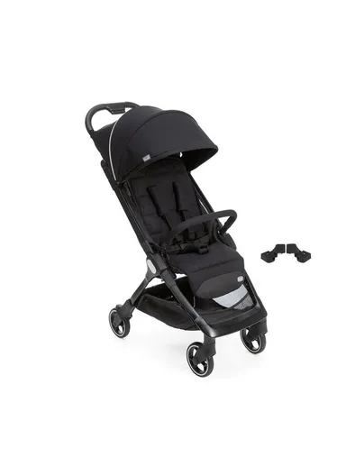 0m+ Fabric &amp; Metal We Stroller With Adaptor 79885.95+79729 (L84 x W46 x H99)cm - Grey
