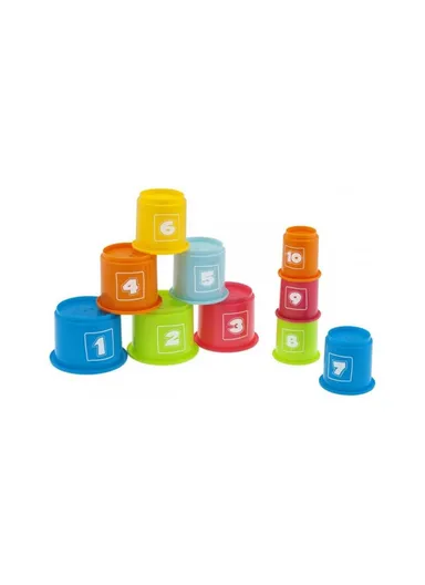 9-36m 3 In 1 10 Pcs Plastic Stacking Cups 7511