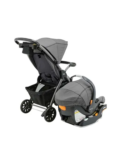 0m+ Polyester Foam &amp; Metal Stroller With Car Seat Mini Bravo Plus Travel System For Baby 79660.04 