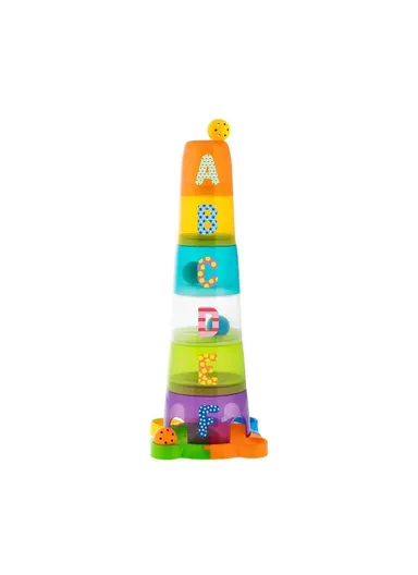 6-36m 6 Pcs Plastic Multicoloured Stacking Cups With The First Letters Of Alphabet 9308