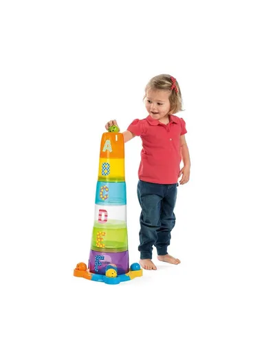 6-36m 6 Pcs Plastic Multicoloured Stacking Cups With The First Letters Of Alphabet 9308