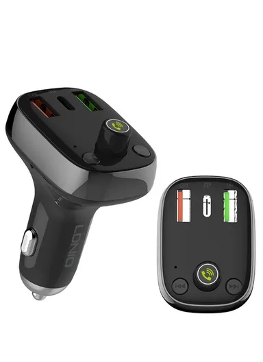 30W FM Transmitter Car Charger With 3 USB Port &amp; Portable Phone Charger For Cars C704Q