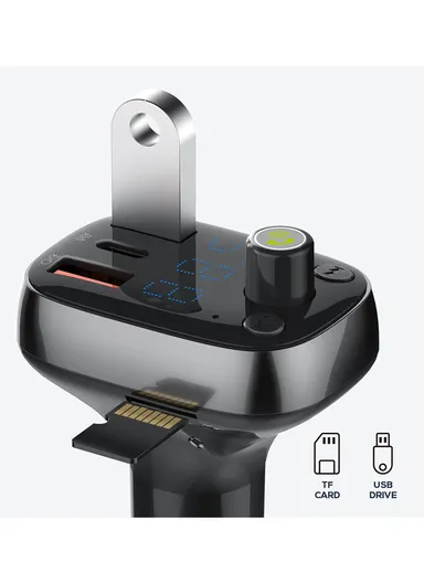 30W FM Transmitter Car Charger With 3 USB Port &amp; Portable Phone Charger For Cars C704Q