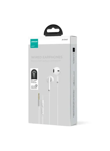 1.2m 3mW Half-In-Ear Wired Earphones 3.5mm Plug JR-EW07