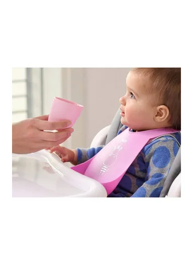 6m+ Silicone Soft &amp; Comfortable Bib For Baby With Crumble Catcher 10219.1