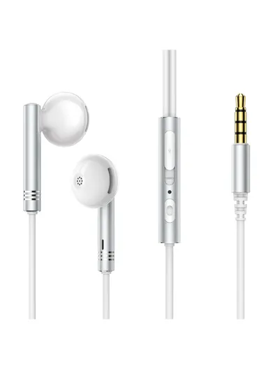 1.2m 3mW Half-In-Ear Metal Wired Earbuds 3.5mm Plug With PU Carrying Case JR-EW06