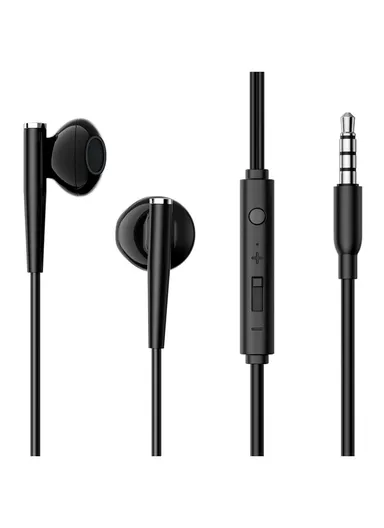 1.2m 3mW Half-In-Ear Wired Earphones 3.5mm Plug With PU Carrying Case JR-EW04