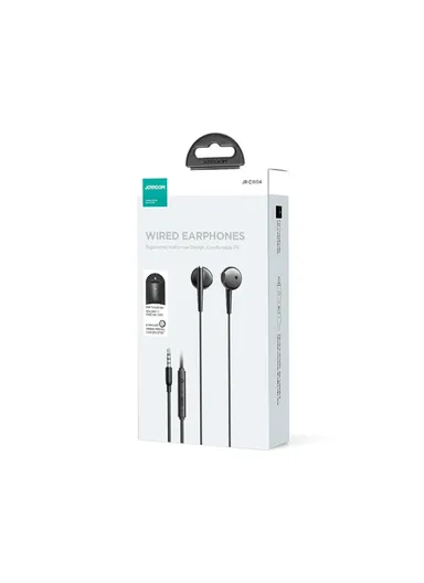 1.2m 3mW Half-In-Ear Wired Earphones 3.5mm Plug With PU Carrying Case JR-EW04