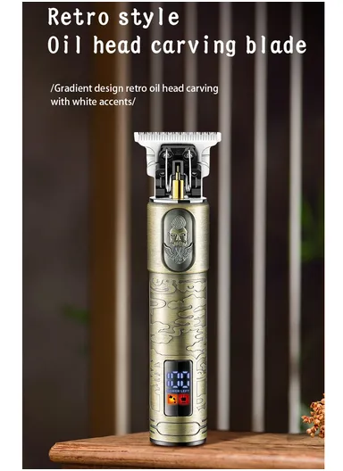 5W 600mAh Professional Rechargeable Cordless Hair Trimmer Digital Display KM-863