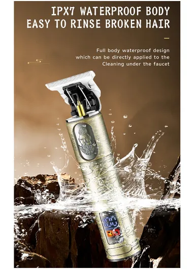 5W 600mAh Professional Rechargeable Cordless Hair Trimmer Digital Display KM-863