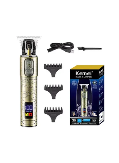 5W 600mAh Professional Rechargeable Cordless Hair Trimmer Digital Display KM-863
