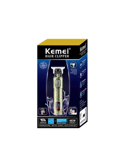 5W 600mAh Professional Rechargeable Cordless Hair Trimmer Digital Display KM-863