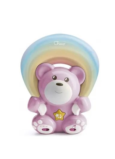 0m+ Plastic Rainbow Bear Projector Toy For Baby 10474 (D8.5 x W13 x H19)cm-Pink