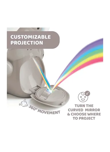 0m+ Plastic Rainbow Bear Projector Toy For Baby 10474 (D8.5 x W13 x H19)cm-Pink