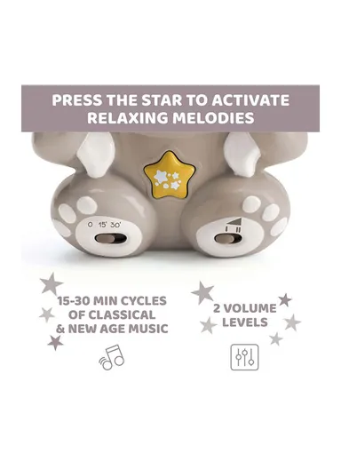 0m+ Plastic Rainbow Bear Projector Toy For Baby 10474 (D8.5 x W13 x H19)cm-Pink