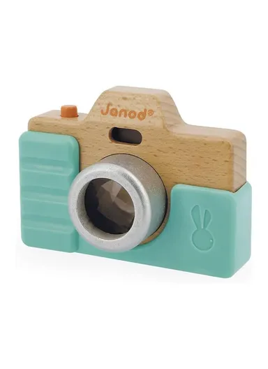 18m-3Years Wood &amp; Silicone Camera J05381 (L4.5 x W10.5 x H7.5)cm