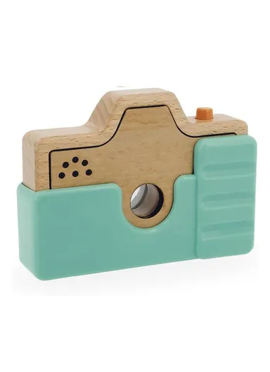 18m-3Years Wood &amp; Silicone Camera J05381 (L4.5 x W10.5 x H7.5)cm