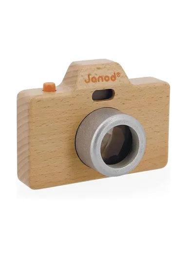 18m-3Years Wood &amp; Silicone Camera J05381 (L4.5 x W10.5 x H7.5)cm