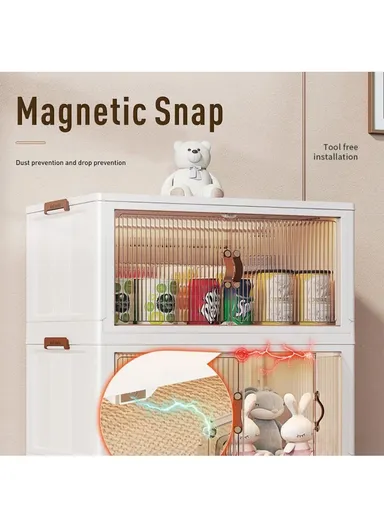 5 Layers Clear Shoes Clothing Storage Box, Multi-Use Home Clothes Snack Toy Storage Cabinet Organizer (W49 x D32 x H135.5)cm