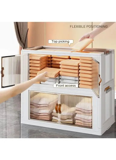 5 Layers Clear Shoes Clothing Storage Box, Multi-Use Home Clothes Snack Toy Storage Cabinet Organizer (W49 x D32 x H135.5)cm