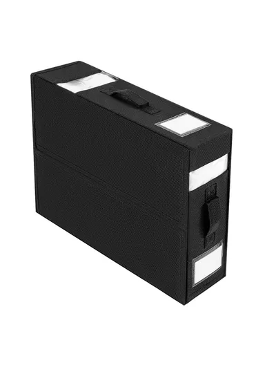 Visual Windows Quilt Storage Bag Bedspread Pillowcase Wardrobe Organizer MDJ6143 (W38 x D32 x H11.5)cm- Black