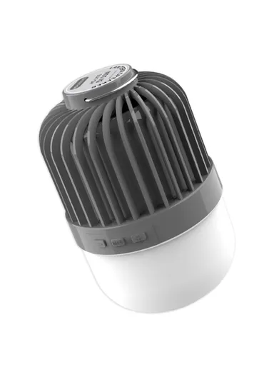 2400mAh LED Camping Lantern Bluetooth Speaker With Portable Emergency Light Power Bank HS-LY01-V1 - Grey