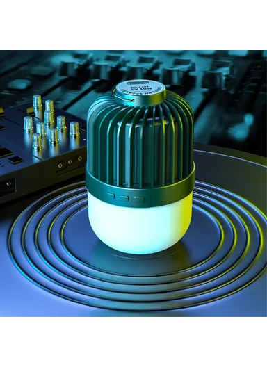 2400mAh LED Camping Lantern Bluetooth Speaker With Portable Emergency Light Power Bank HS-LY01-V1 - White