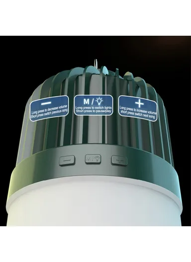 2400mAh LED Camping Lantern Bluetooth Speaker With Portable Emergency Light Power Bank HS-LY01-V1 - White