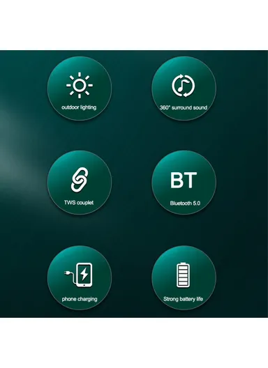 2400mAh LED Camping Lantern Bluetooth Speaker With Portable Emergency Light Power Bank HS-LY01-V1 - White