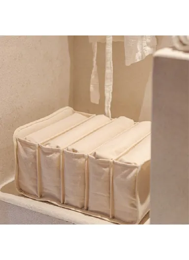 Cotton+PP+PE Clothes Organizer Closet Drawer Dividers Storage Box for Jeans Sweater Underwear MDJ6167