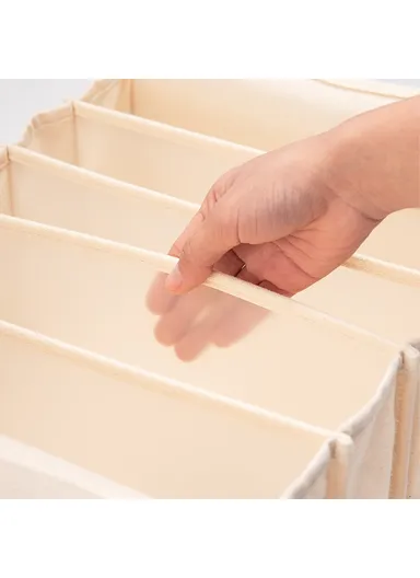 Cotton+PP+PE Clothes Organizer Closet Drawer Dividers Storage Box for Jeans Sweater Underwear MDJ6167