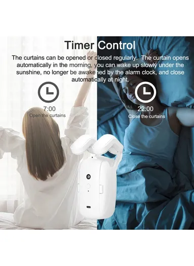 2Pcs Tuya App Bluetooth Smart Electric Curtain Motor Roman Pole Track Automatic Curtain Controller LY-1672