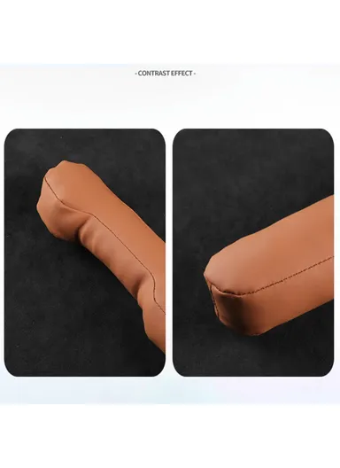 1 Pair Microfiber Leather Car Seat Seam Filling Strip Vehicle Seat Gap Filler Strip (L44 x W5 x H5)cm - Black