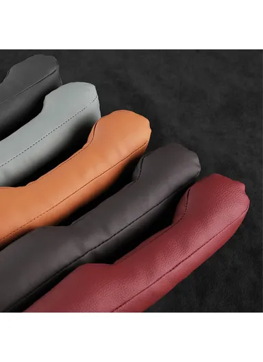 1 Pair Microfiber Leather Car Seat Seam Filling Strip Vehicle Seat Gap Filler Strip (L44 x W5 x H5)cm - Black