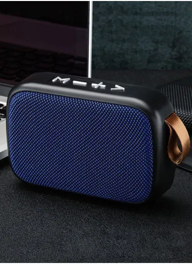 3W 400mAh Cloth Portable Mini Speaker Bluetooth Speaker Deep Bass Sound Box Speaker G2 (W12 x D3.5 X H8)cm - Blue