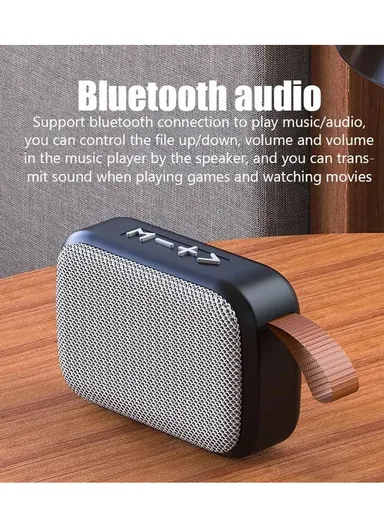 3W 400mAh Cloth Portable Mini Speaker Bluetooth Speaker Deep Bass Sound Box Speaker G2 (W12 x D3.5 X H8)cm - Blue