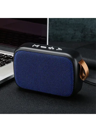3W 400mAh Cloth Portable Mini Speaker Bluetooth Speaker Deep Bass Sound Box Speaker G2 (W12 x D3.5 X H8)cm - Blue