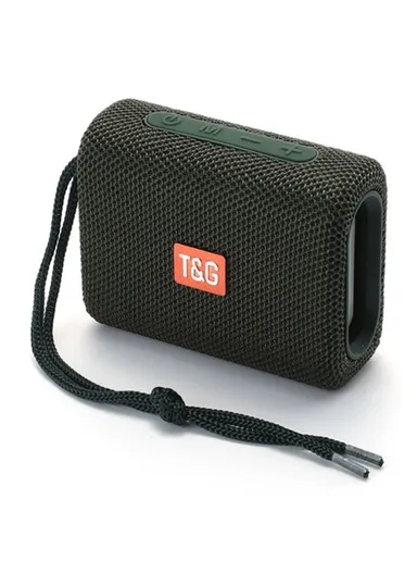 500mAh Waterproof Outdoor Portable Bluetooth Wireless Speaker Subwoofer Boombox TG313 (L10 x W4 x H7.8)cm - Green