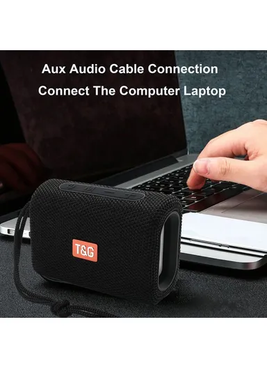 500mAh Waterproof Outdoor Portable Bluetooth Wireless Speaker Subwoofer Boombox TG313 (L10 x W4 x H7.8)cm - Green