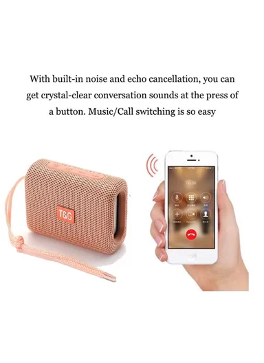 500mAh Waterproof Outdoor Portable Bluetooth Wireless Speaker Subwoofer Boombox TG313 (L10 x W4 x H7.8)cm - Green