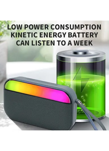 800mAh Bluetooth 5.0 TWS Wireless Speaker IPX7 Waterproof Portable Loudspeaker With Lanyard BS56 (L14.6 x W4 x H8.1)cm - Black