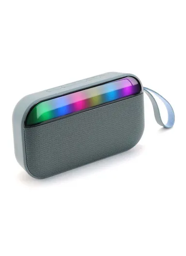 800mAh Bluetooth 5.0 TWS Wireless Speaker IPX7 Waterproof Portable Loudspeaker With Lanyard BS56 (L14.6 x W4 x H8.1)cm - Grey