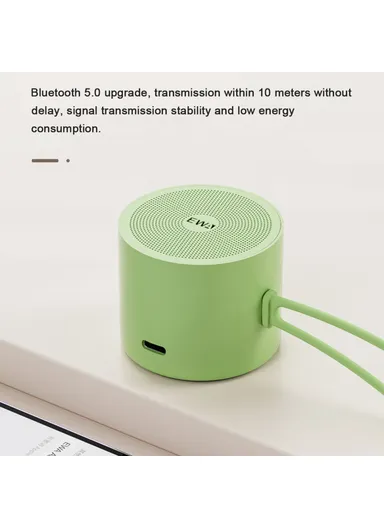 500mAh Bluetooth Speaker Outdoor Waterproof TWS Subwoofer Wireless Loudspeaker A127 (D4.6 x H3.93)cm - Pink