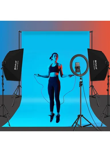 20W 2Pcs Softbox + 8x E27 LED Light Bulb + 2 x Tripod Stand Photography Kit Set PKT3134 50x70cm - EU Plug