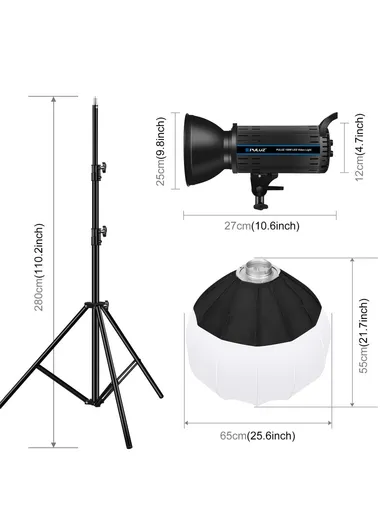 Photography Studio Video Light With 2.8m Light Stand &amp; Softbox Kit Set PKT3105 - EU Plug
