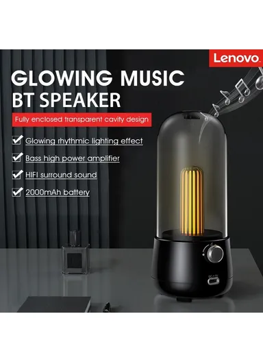 2000mAh Portable Wireless Bluetooth Speaker with True Wireless Stereo Music Player, High Boom, Deep Bass, HiFi Sound, LED Light &amp; Built-in Microphone L02 (D8.6 x H17.7)cm - Black