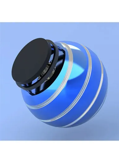 5.5cm Decompression Silver Line Design Detachable Shiny Gyroscopic Spinning Ball for Desktop 
